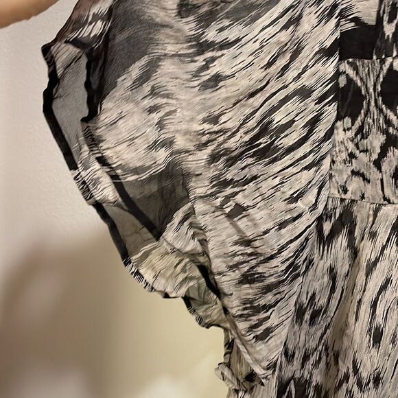 NWOT Joie woman’s black and gray silk sheer dress - Picture 15 of 15